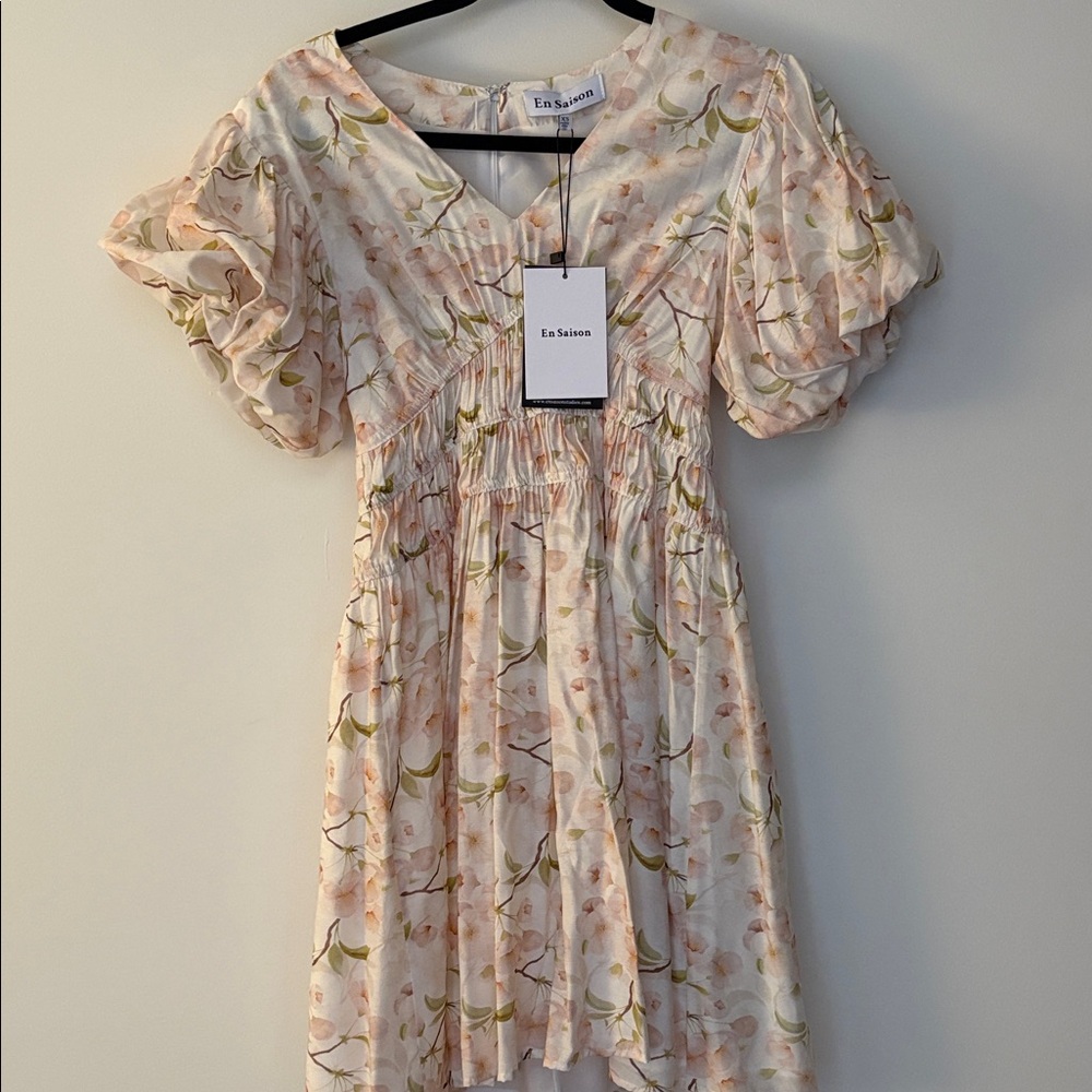 En Saison Floral Dress, Short Sleeve, Women’s XS